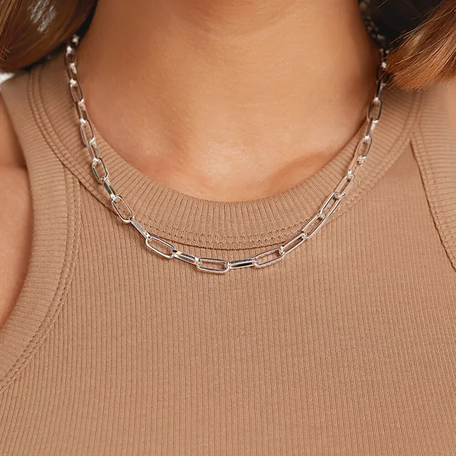 Tiffany 1837™ Makers chain necklace in sterling silver and 18k gold, 24.