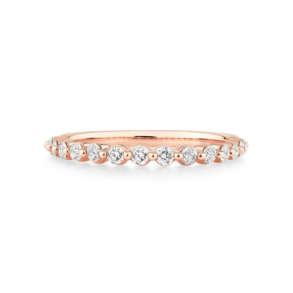 Evermore Wedding Band with 0.34 Carat TW of Diamonds in 10kt Rose Gold