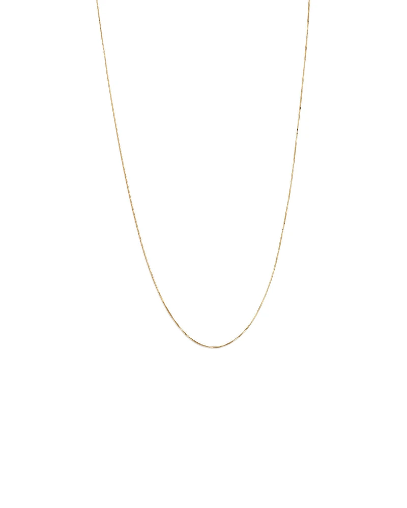 50cm (20") 0.66mm Width Box Chain in 10kt Yellow Gold