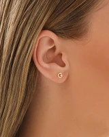 G Initial Single Stud Earring in 10kt Yellow Gold