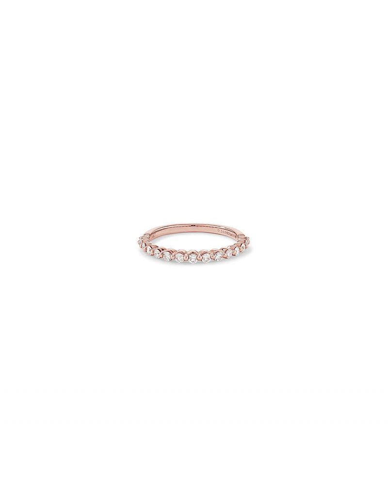 Bague de mariage avec 0,34 carat TW de diamants en or rose 14kt