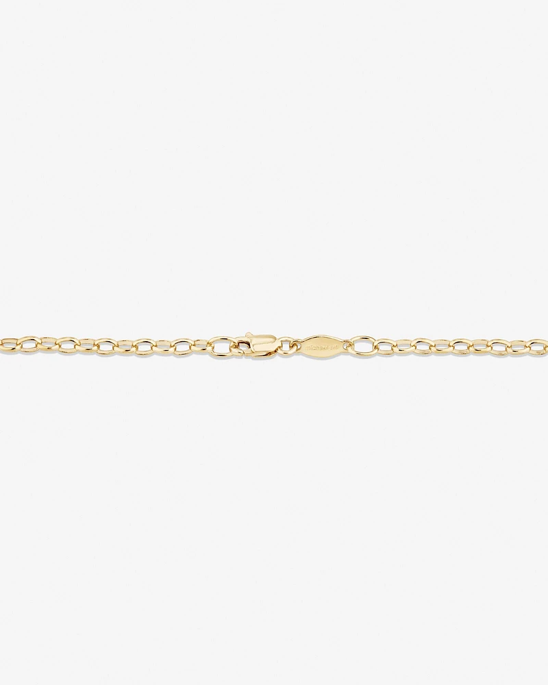 55cm (22") Oval Belcher Chain in 10kt Yellow Gold