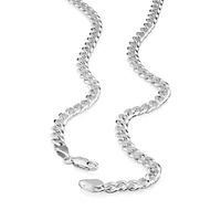 60cm (24") 5.5mm Width Curb Chain in Sterling Silver