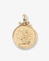 Full Sovereign Medallion Pendant in 10kt and 22kt Yellow Gold