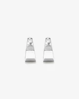 Tapered Huggie Earrings in Sterling Silver