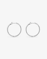 Hoop Earrings With 0.50 Carat TW Of Diamonds in 10kt White Gold