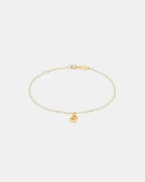 19cm (7.5") C Initial Bracelet in 10kt Yellow Gold