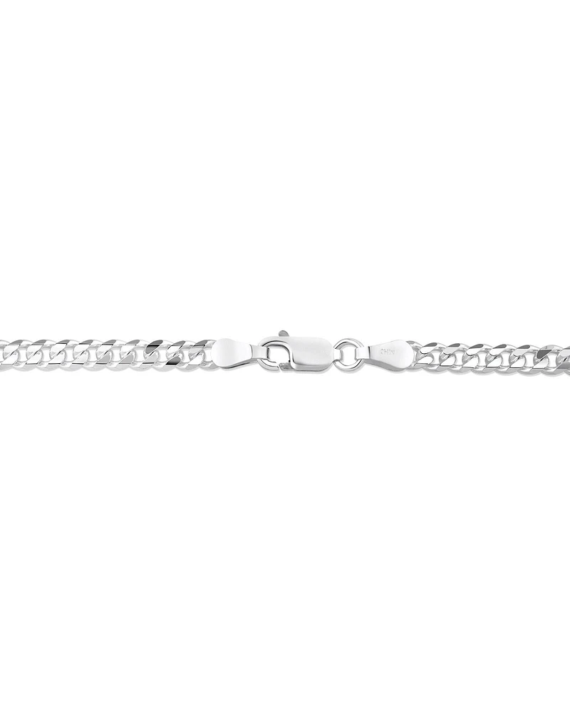 60cm (24") 3.4mm Width Curb Chain in Sterling Silver