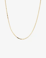 2.3mm Wide Herringbone Snake Chain Necklace in 10kt White Gold