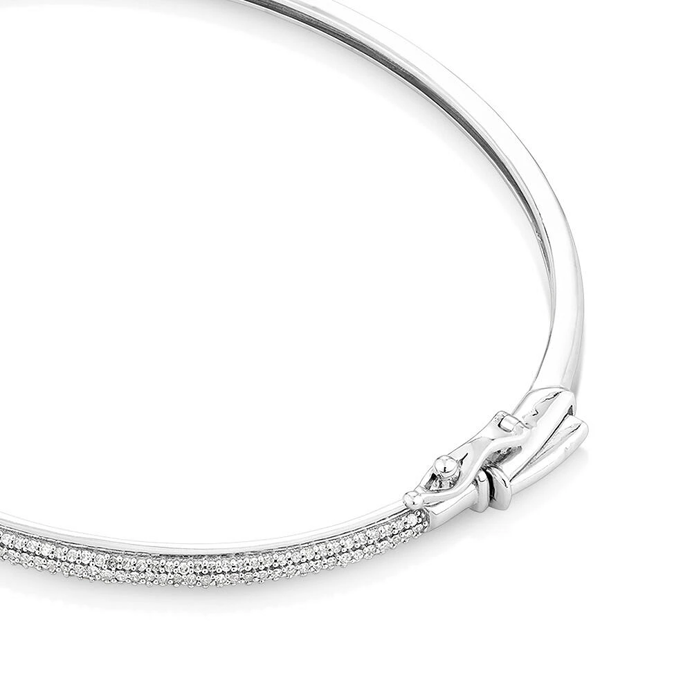 Pave Bangle with 0.50 Carat TW of Diamonds in 10kt White Gold