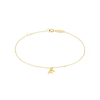 19cm (7.5") C Initial Bracelet in 10kt Yellow Gold