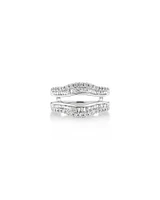 Bague complémentaire en or blanc 14 K avec diamants totalisant 0,75 ct