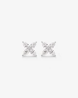 0.62 Carat TW Floret Laboratory-Grown Diamond Stud Earrings in 10kt White Gold