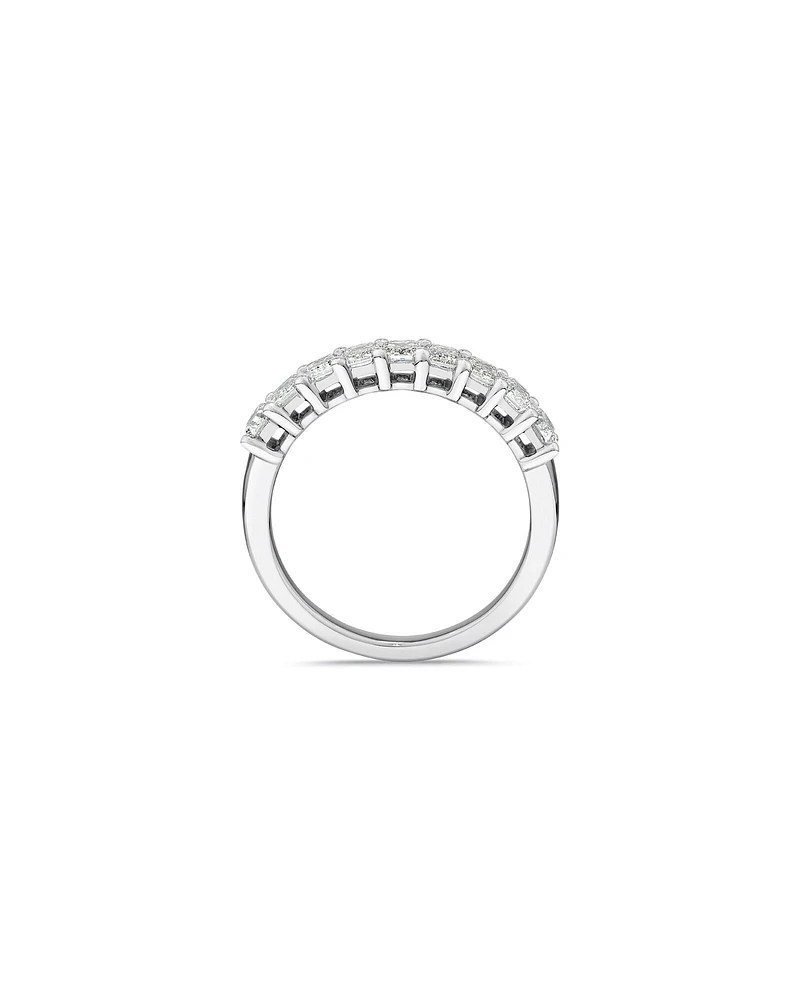 1.17 Carat TW Emerald Cut Laboratory-Grown Diamond Wedding Band in 14kt White Gold