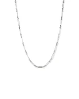 Collier Chaîne Alternée Trombone 3 En 1 De 50 Cm (20 Po) De 3,5 Mm De Largeur En Argent Sterling