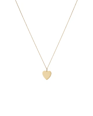 Diamond Accent Engravable Heart Pendant in 10kt Yellow Gold