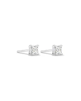 Stud Earrings with Cubic Zirconia in Sterling Silver