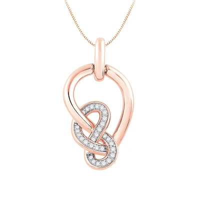 Small Knots Pendant with 0.13 Carat TW of Diamonds in 10kt Yellow Gold