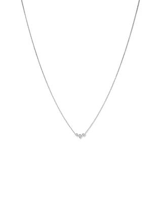 Collier avec 0,25 carat TW de diamants en or blanc 18 kt