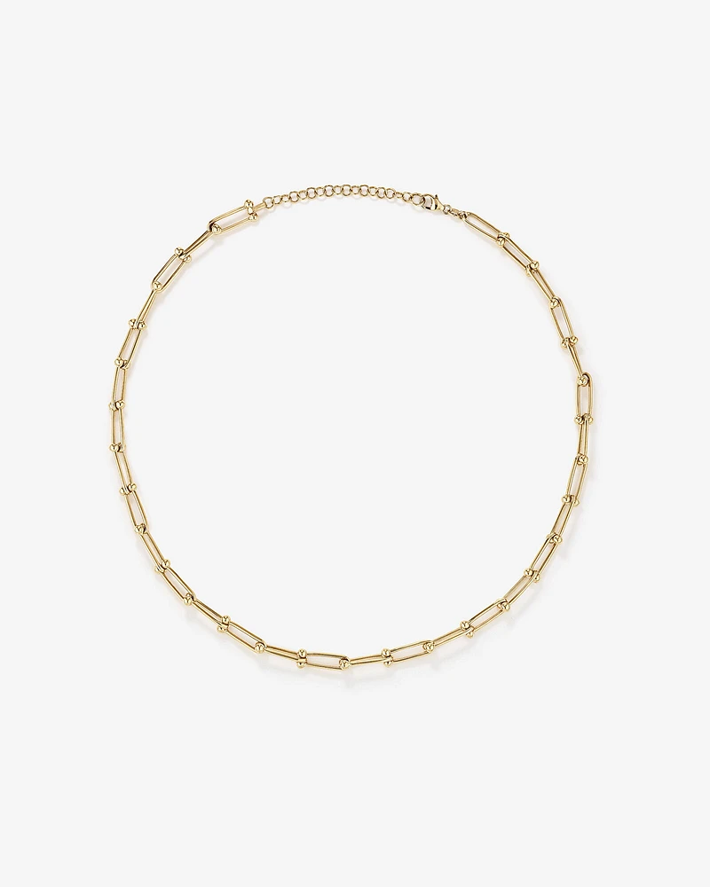 Ball and Oval Link Chain in 10kt Yellow Gold