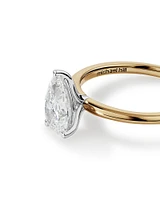 Solitaire Engagement Ring with 1.25 Carat TW of Laboratory-Grown Diamond in 14kt Yellow & White Gold