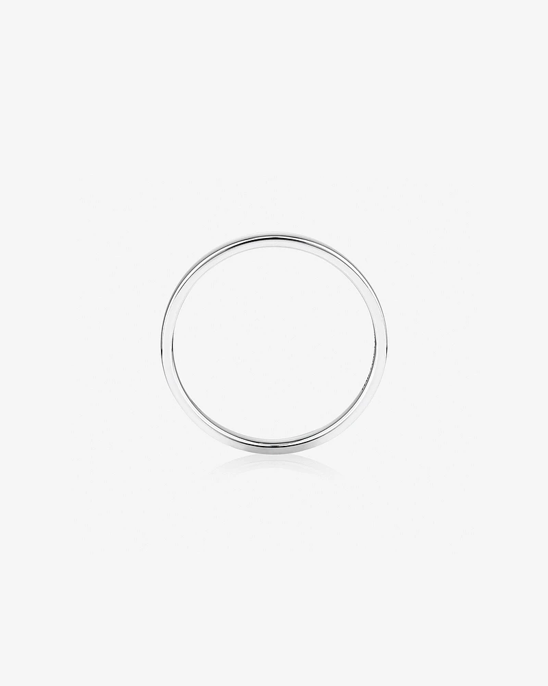 2mm Lite Half Round Wedding Band in 10kt White Gold