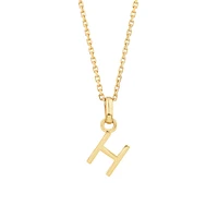 O Initial Pendant in 10kt Yellow Gold