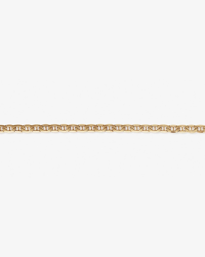 19cm (7.5") 4.5mm-5mm Width Hollow Anchor Bracelet in 10kt Yellow Gold