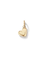 Puff Love Heart Pendant in 10kt Yellow Gold