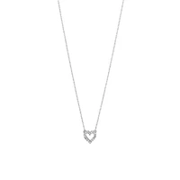 Heart Pendant with 0.10 Carat TW of Diamonds in 10kt White Gold