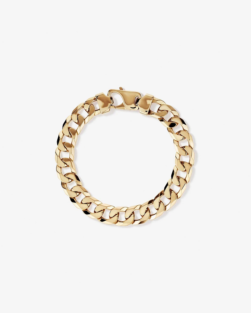 23cm (9.5") 12.5mm-13mm Width Curb Bracelet in 10kt Yellow Gold