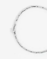 0.87 Carat TW Black Diamond Tennis and Paperclip Chain Men's Bracelet in Sterling Silver