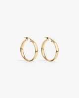 20mm Round Hoop Earrings in 10kt Yellow Gold