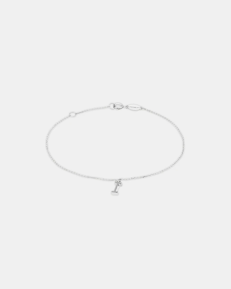Bracelet à initiale « D » en argent