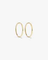 16mm Sleepers in 10kt Yellow Gold