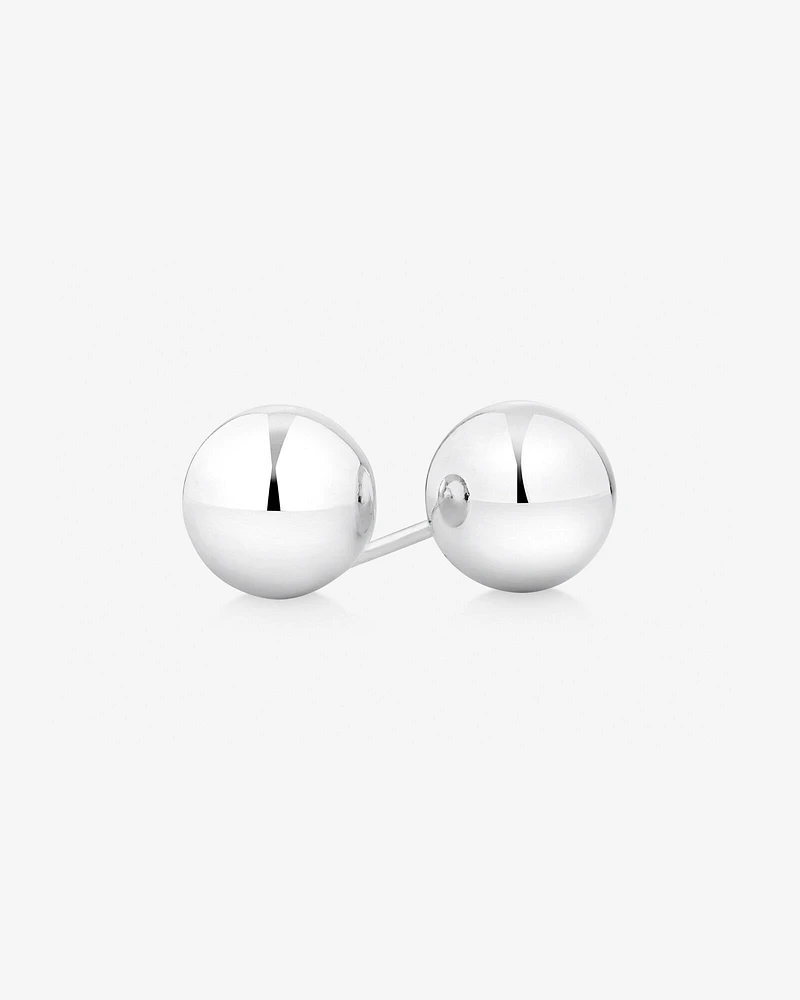 8mm Ball Stud Earrings in Sterling Silver