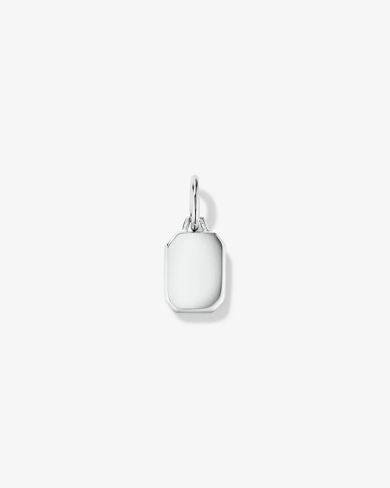 Letter F Mother of Pearl Initial Pendant in Sterling Silver