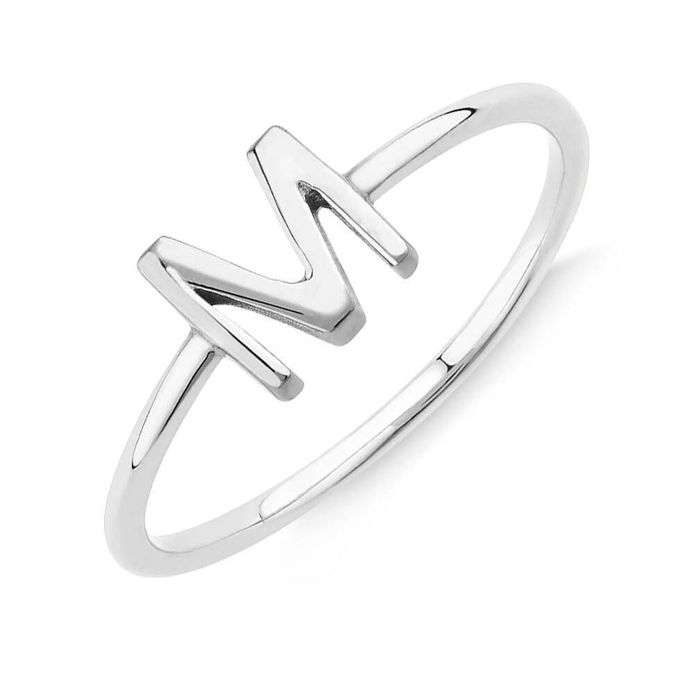 C Initial Ring in Sterling Silver