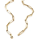 45cm (18”) 4.5mm Width Hollow Rectangular Link Chain in 10kt Yellow Gold