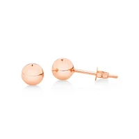 5mm Ball Stud Earrings in 10kt Rose Gold