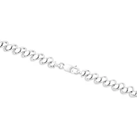 9.5mm Wide Hollow San Marco Chain Necklace in Sterling Silver