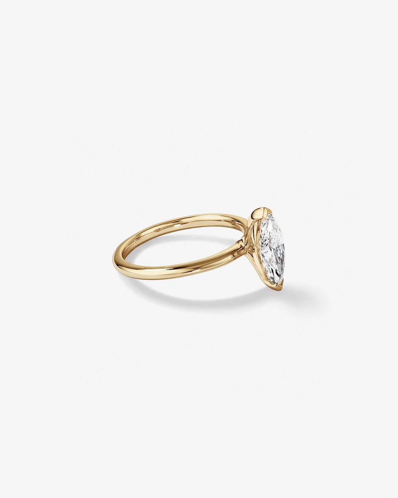 1.25 Carat TW Marquise Laboratory-Grown Diamond Solitaire Engagement Ring in 14kt White Gold