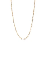 60cm (24") Square Paperclip Open Pendant Chain in 10kt Yellow Gold