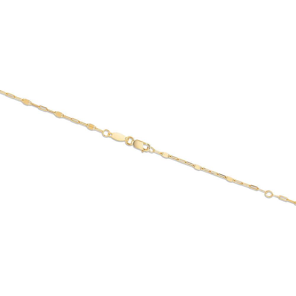 50cm (20") Oval Mirror Cable Chain in 10kt Yellow Gold