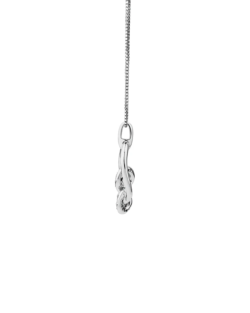 Small Knots Pendant with 0.13 Carat TW of Diamonds in Sterling Silver