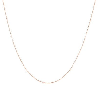 45cm (18") Box Chain in 10kt Rose Gold