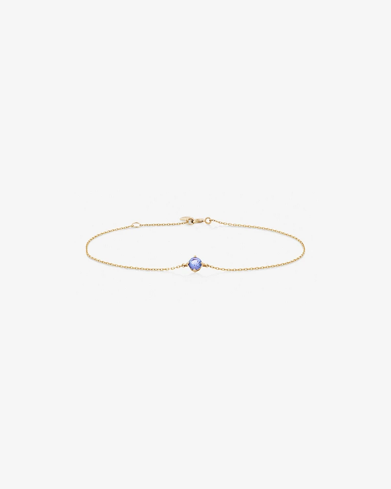 Bracelet with Tanzanite in 10kt Yellow Gold