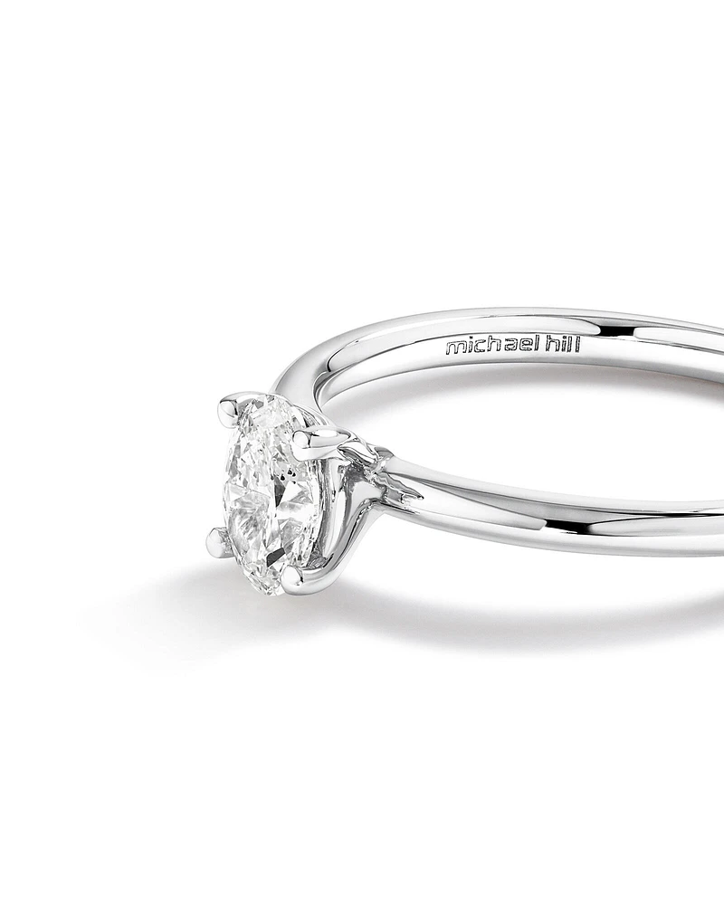 Solitaire Engagement Ring with 0.50 Carat TW of Diamonds in 18kt White Gold