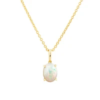 Pendant with Opal in 10kt Yellow Gold