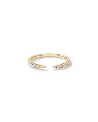 0.25 Carat TW Diamond Open Wedding Band in 14kt Yellow Gold